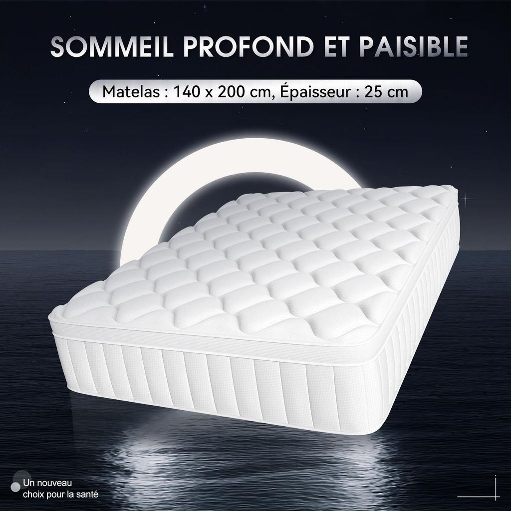 Aiibot Matelas 140x200, 7 Zones matelas ressorts Image du produit 