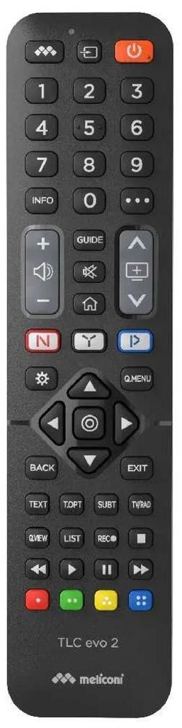 Meliconi 808042, TV, télécommande infrarouge sans fil, Image du produit 