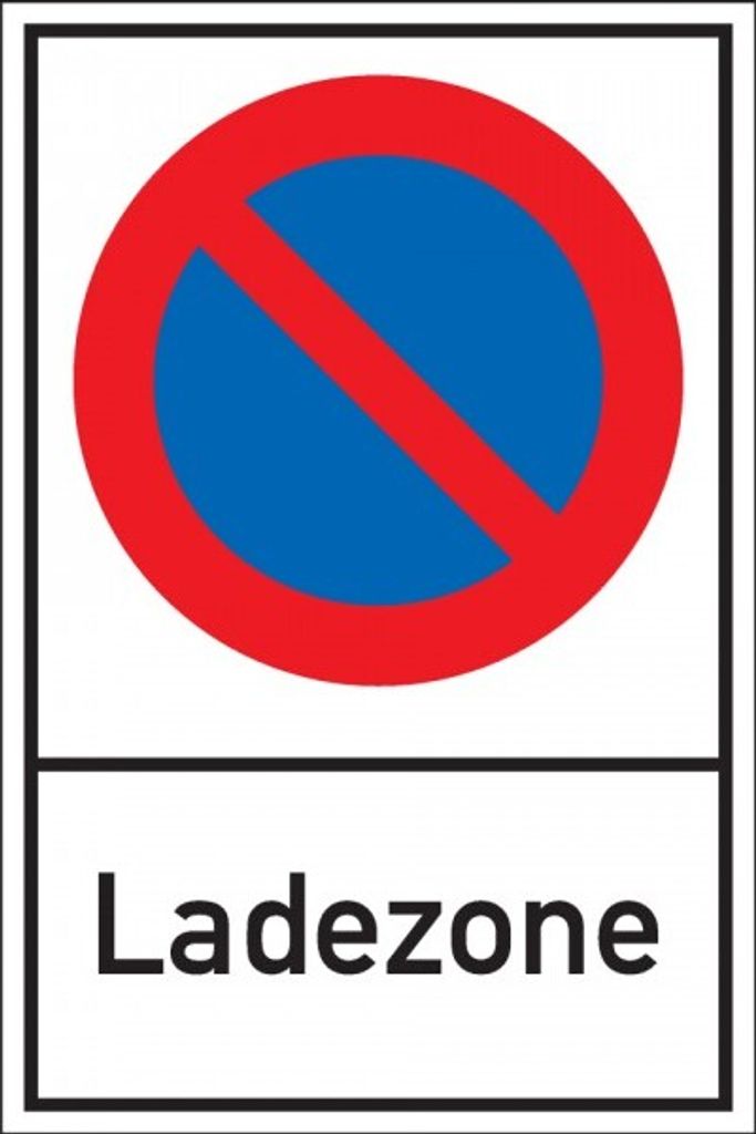 Dreifke Schild I Parkverbotsschild Ladezone, Aluminium, 400x600mm