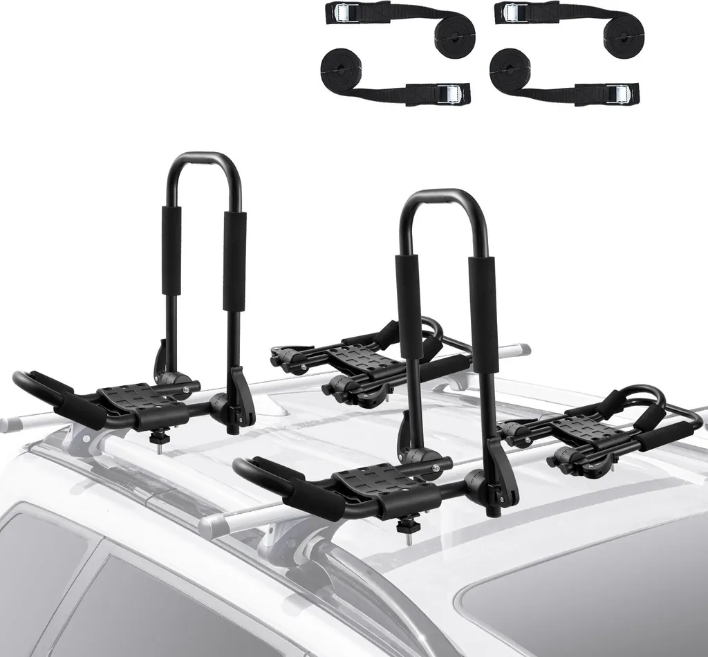 Galerie Kayak pliable en aluminium avec mousse de protection pour SUV