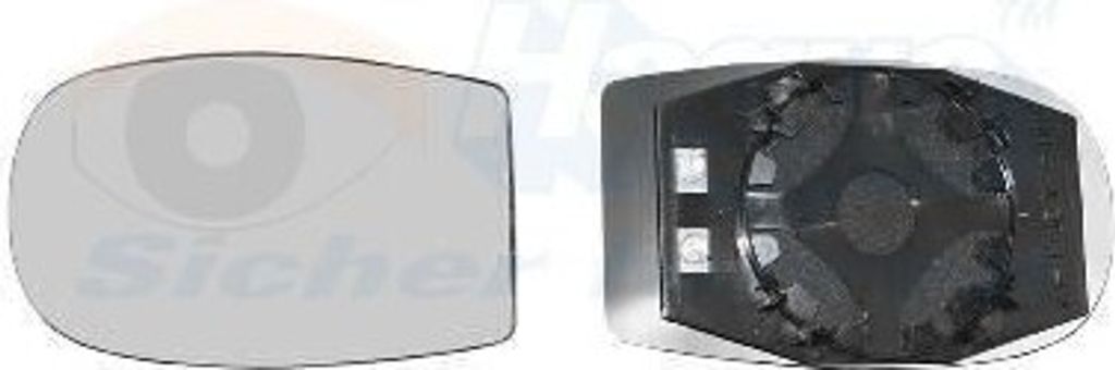 VAN WEZEL Spiegelglas Außenspiegel Rechts für FIAT PUNTO (188) Konvex Beheizbar Unbeheizt 1620838