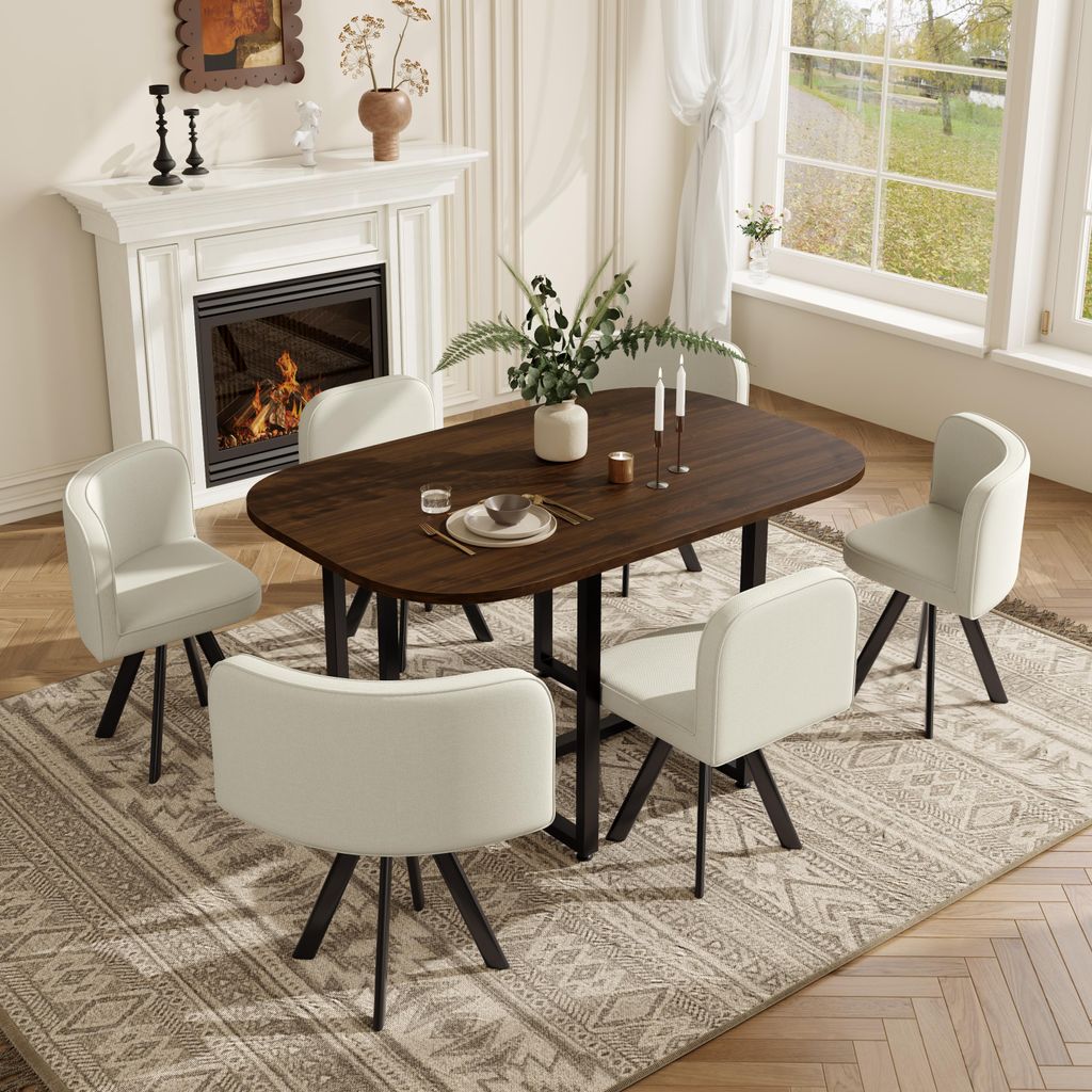 Ensemble de table et chaises Flieks pour 6 personnes, Image du produit 