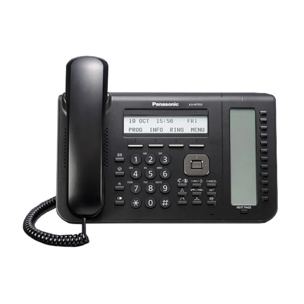 Poste téléphonique IP professionnel Panasonic KX-NT553 filaire noir
