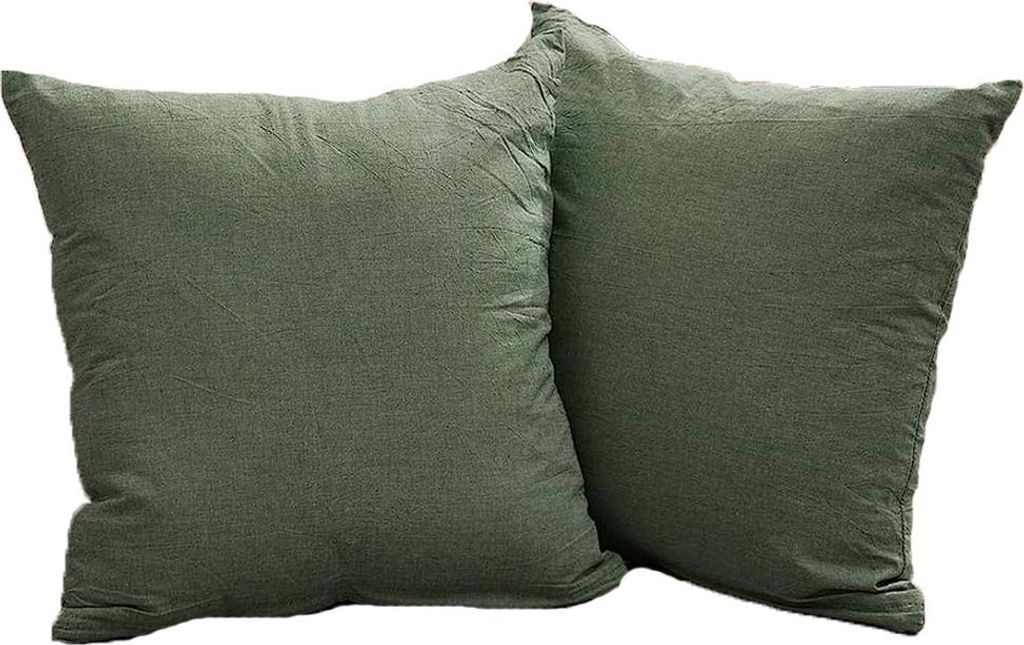 Kissenbezug-Set (50 × 50 cm), 2er-Pack – Samtkissenbezug, atmungsaktiver Leinenkissenbezug, Kissenbezug mit Reißverschluss