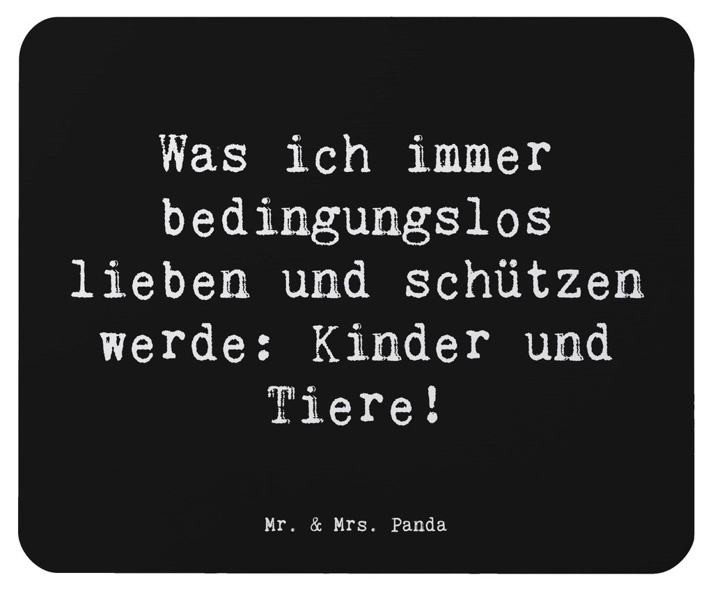 Mr. & Mrs. Panda Mauspad Spruch Schutz für Kinder - Schwarz - Geschenk, Familie, lieben, laptop, Mousepad, Mouse Pad, Gefühl, Geborgenheit, Motiv...