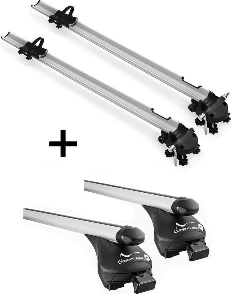 VDP 2X Fahrradträger Bike Pro + Relingträger Quick L kompatibel mit für Mercedes Classe E Kombi ab 2017