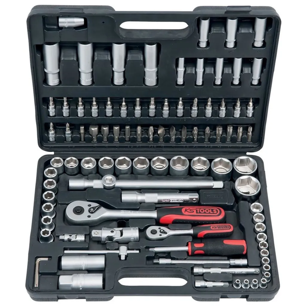 Mallette de douilles et cliquets 94 pièces - Kit outillage complet 1/4 1/2