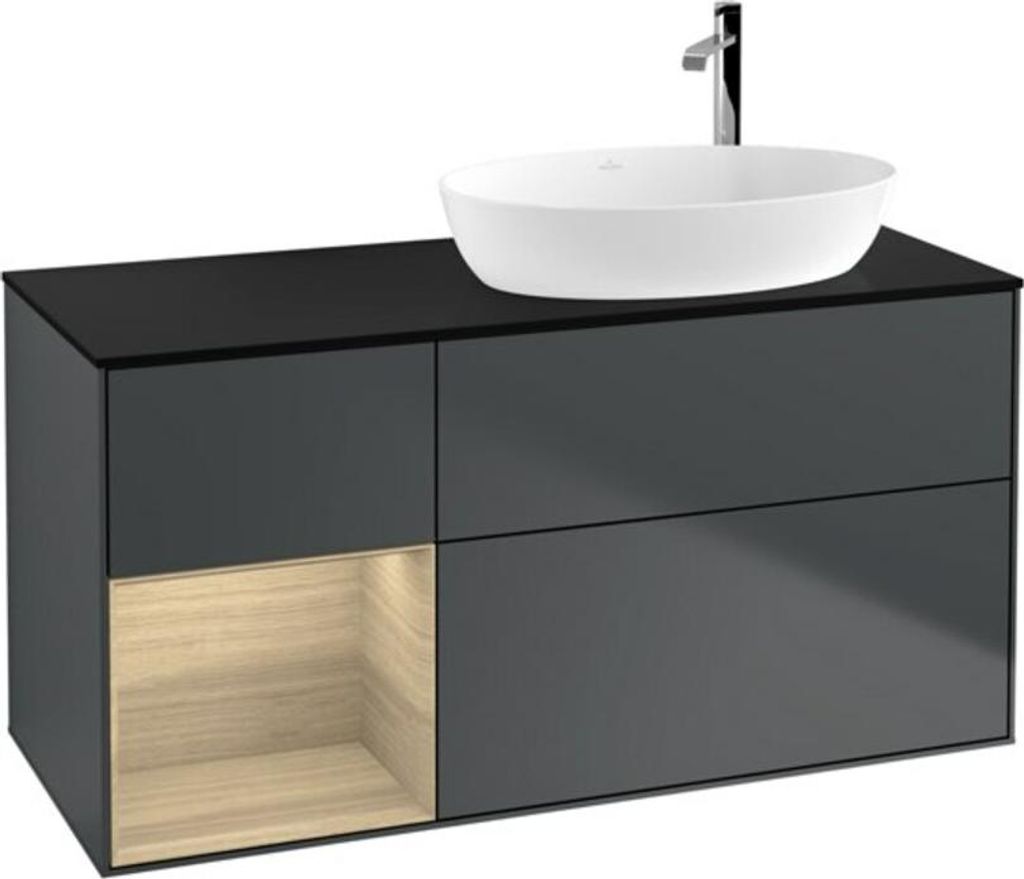 V&B Waschtischunterschrank Finion 120cm, Pl b m, Reg Oa ven, md bl. m Lac