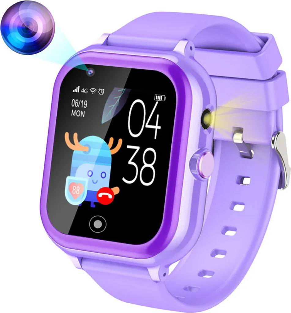 Montre connectée enfant 4G contre l'anxiété parentale avec SOS et GPS
