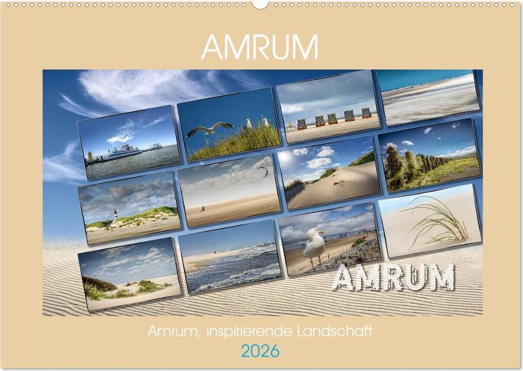 Amrum, inspirierende Landschaft (Wandkalender 2026 DIN A2 quer), CALVENDO Monatskalender