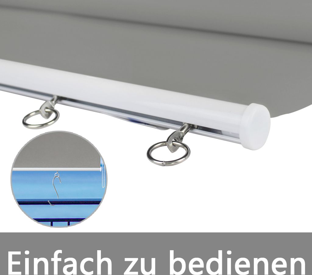 NAIZY Außenrollo Senkrechtmarkise Balkonrollo Sichtschutz Produktbild 8
