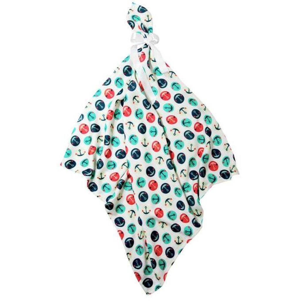 bamboo-line Muslin Pflegetuch 30x30 cm Muster Anchors