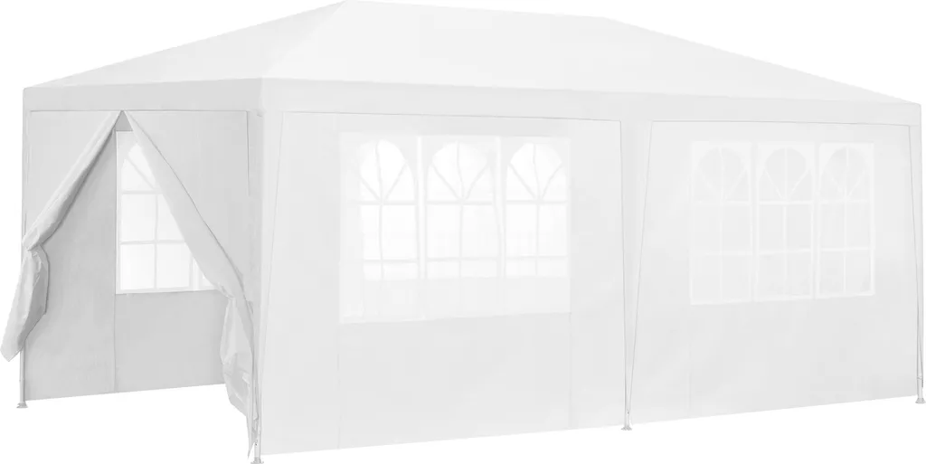 Pavillon XL blanc 600x300 cm - Structure stable et montage rapide de jardin