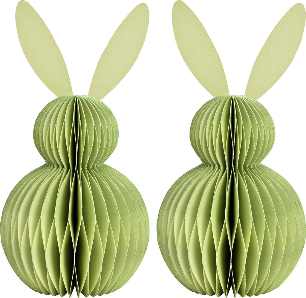 Osterdeko Osterhasen zum Hinstellen grün 2er Set Dekofiguren