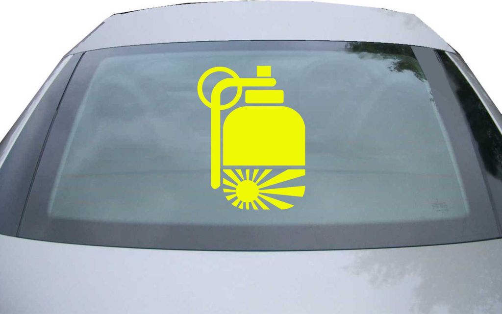 Indigos UG - Aufkleber Heckscheibe & Motorklappe DE2460 - neongelb - 600x450 mm - JDM Granate - Auto Scheiben Fenster Heckklappe Tuning Racing JDM ...
