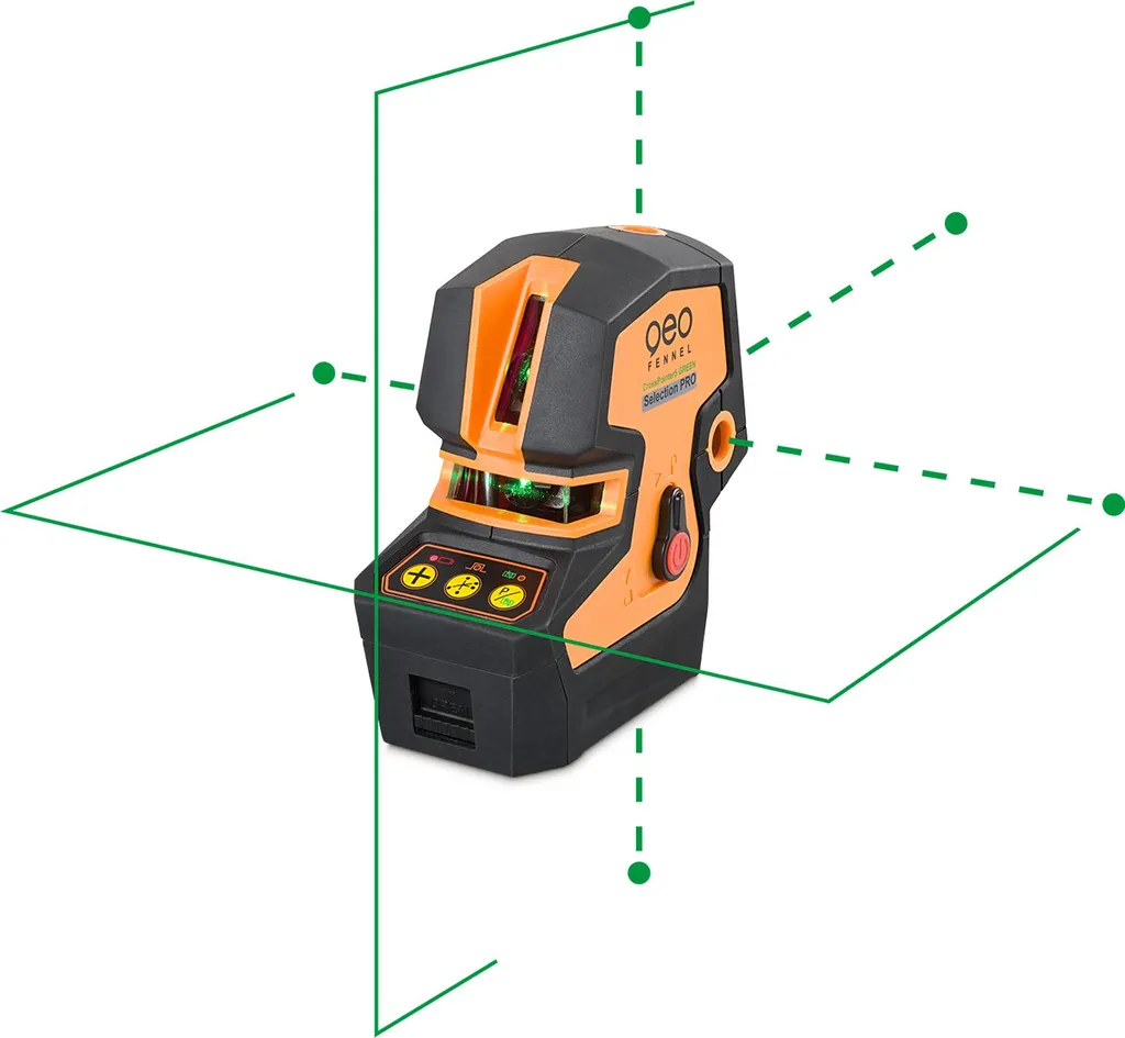 Niveau laser combiné vert CrossPointer5 geo-Fennel avec lignes et points