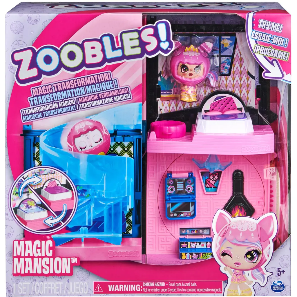 Spin Master Magic Mansion Zoobles - Coffret Maison Magique avec Figurine