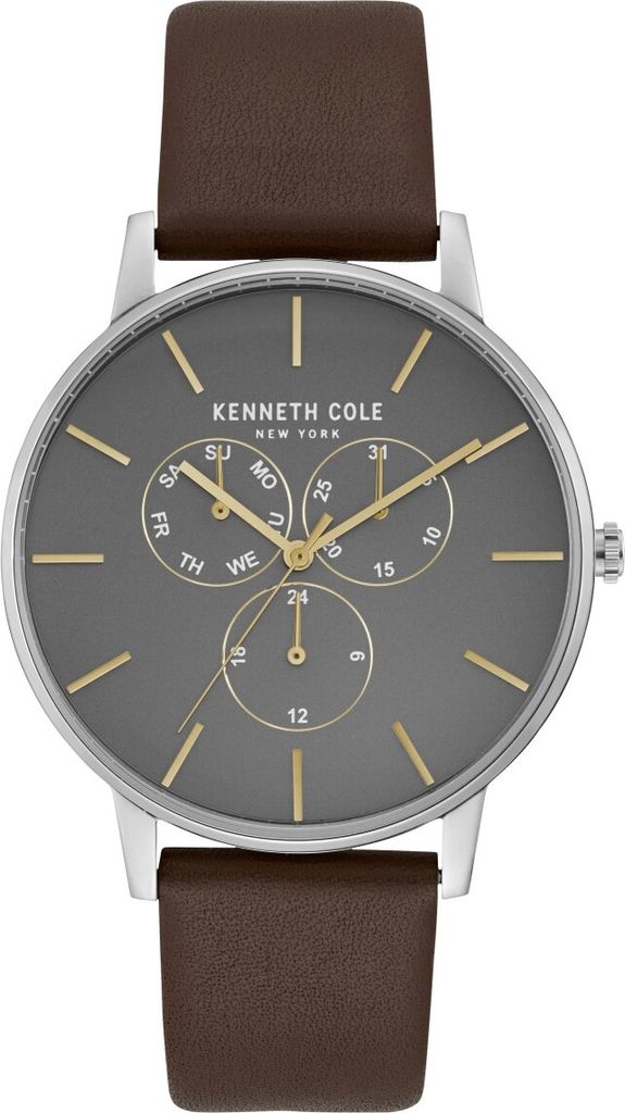 Kenneth Cole New York Herren-Armbanduhr Analog Quarz Leder Produktbild 