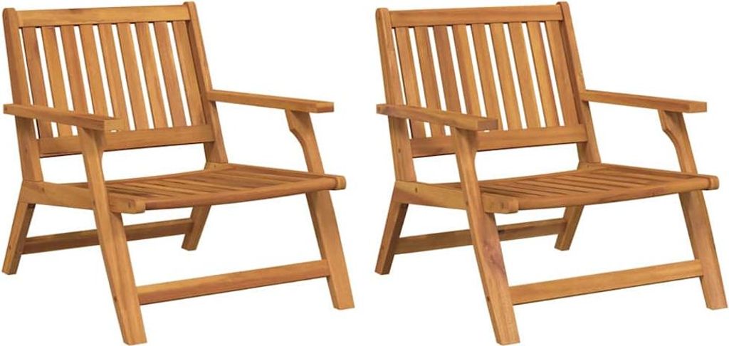 Outdoortisch-Set 2 pcs Braun Massives Akazienholz