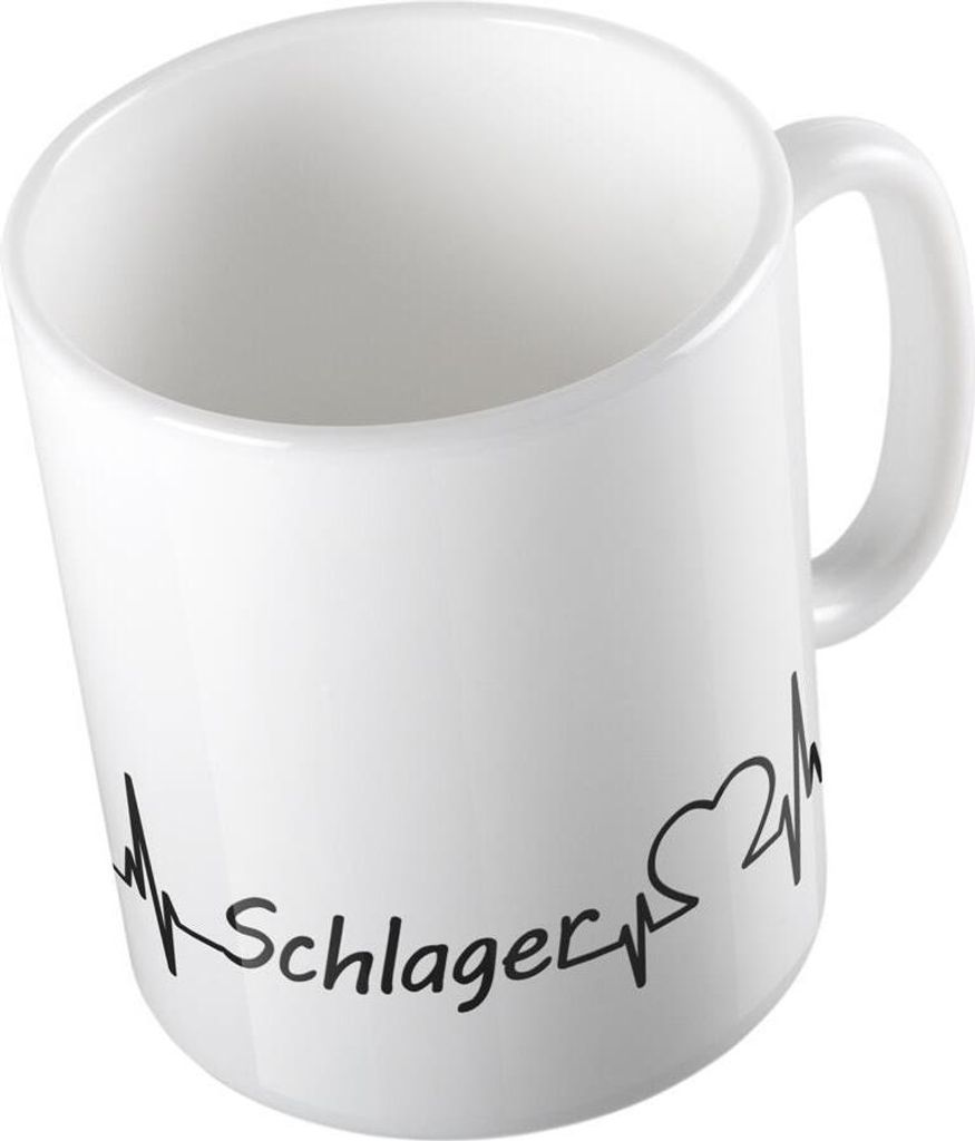 Huuraa Kaffeetasse Schlager Geschenk Tasse Weiß 330ml Schlager Präsent