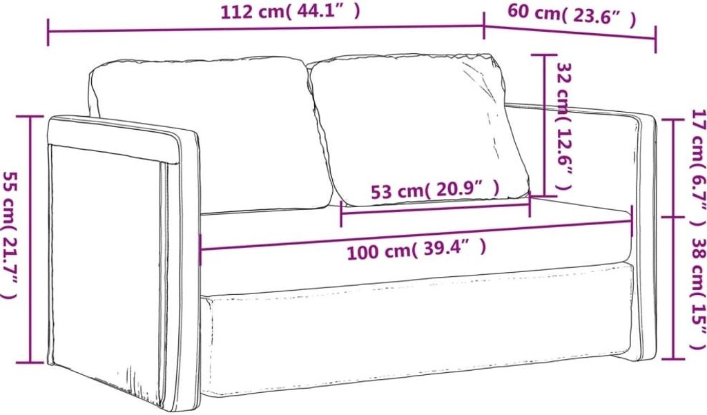 Bodensofa mit Schlaffunktion Dunkelgrau 112x174x55 cm Stoff Produktbild 10