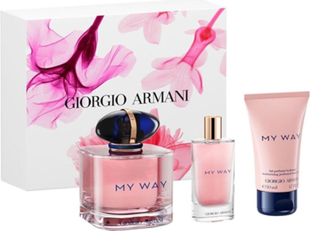 Armani My Way Set: Edp Spray 90Ml + Edp 15Ml + Bl 50Ml Produktbild 