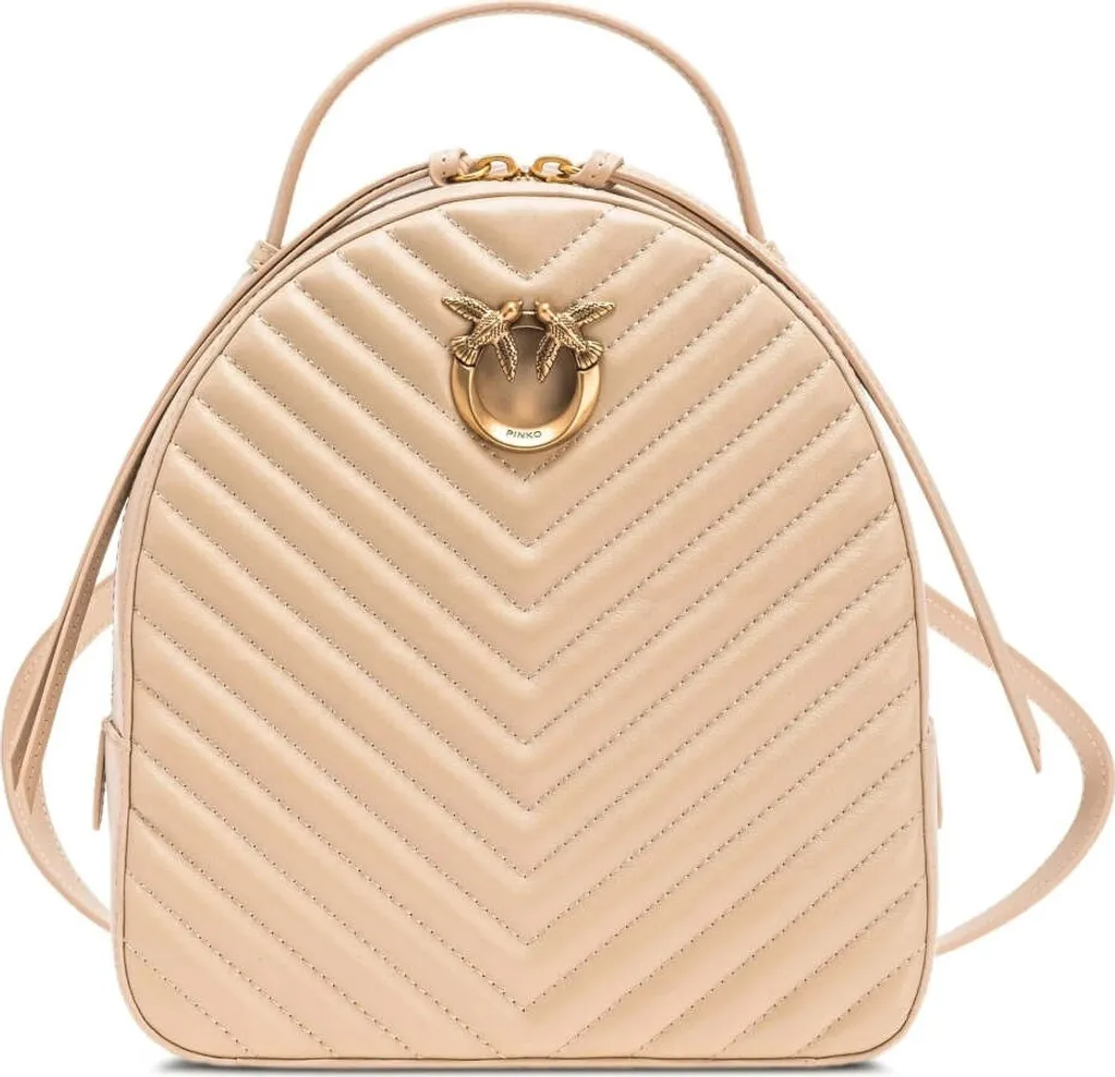 Sac à dos femme beige chic et minimaliste : l'accessoire mode PINKO