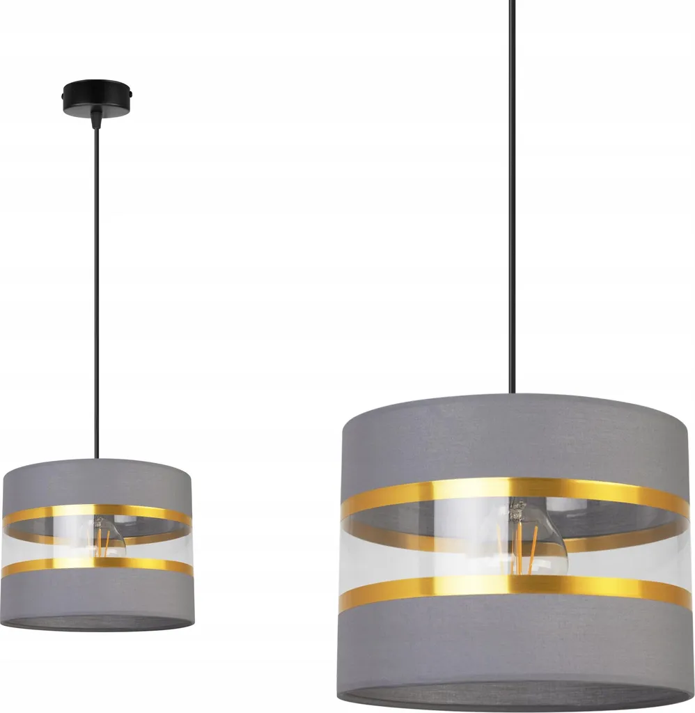 Lampada a sospensione Plafoniera Lampadario Paralume in tessuto Moderno