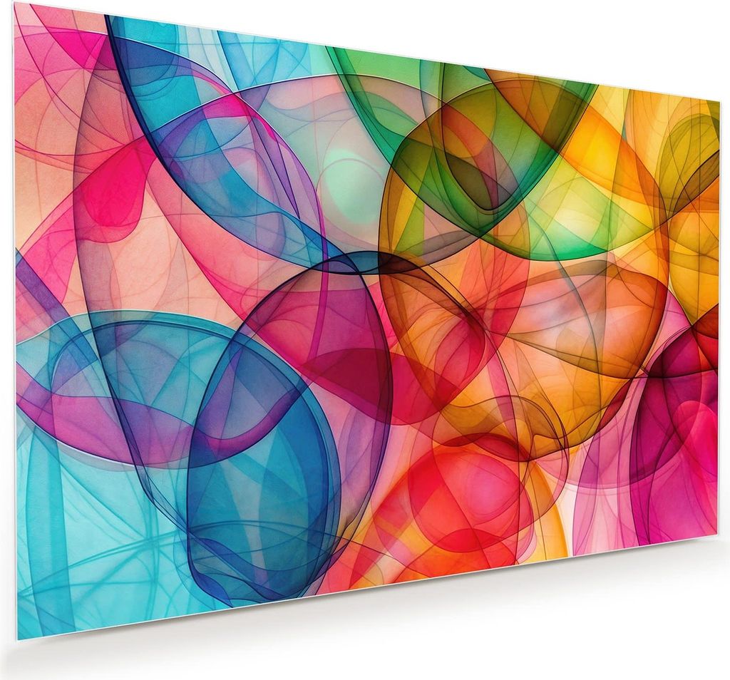 Glasbild 60x40cm in XXL für Wohnzimmer, Schlafzimmer Motiv Farbenpracht