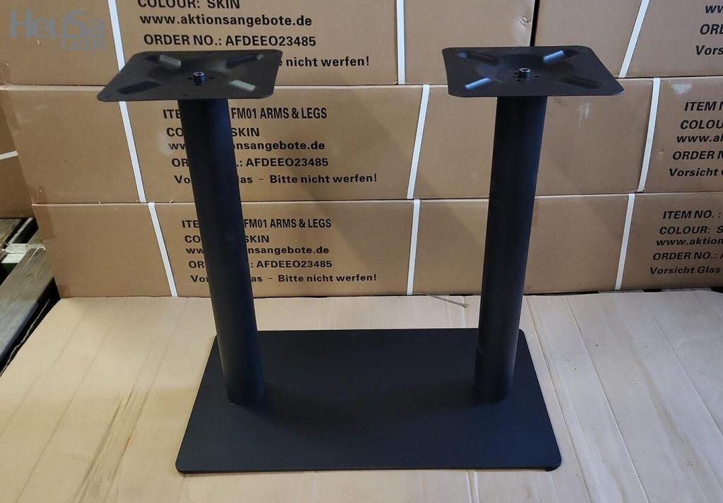 Tischgestell schwarz 66 cm 19Kg Tischfuß doppel schwarz Produktbild