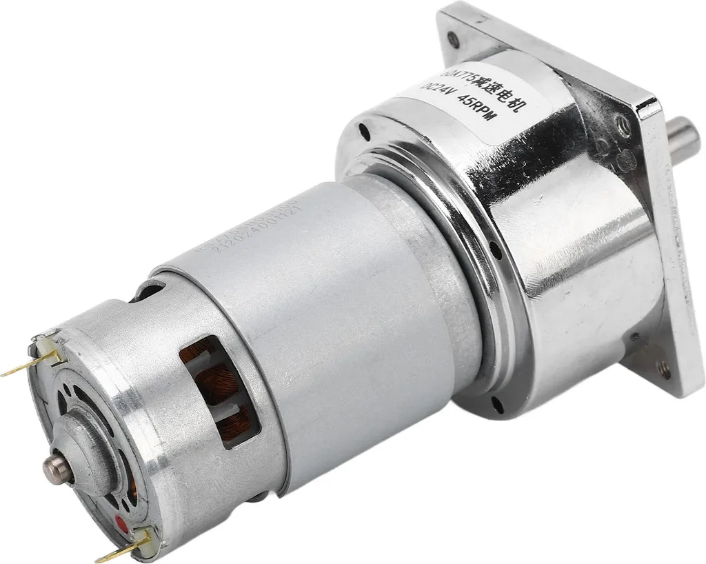 Moteur à courant continu 24V autobloquant robuste en aluminium 45RPM