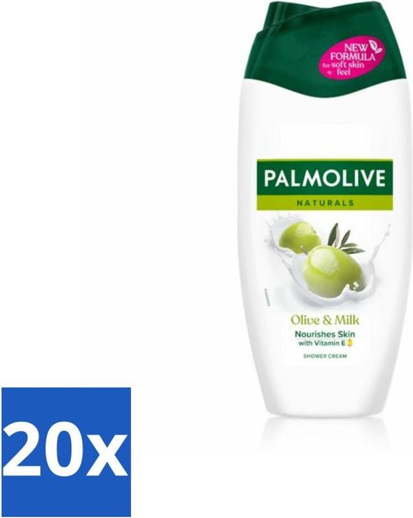 Palmolive Naturals - Olive & Milch - Duschcreme - Natürlich & Beruhigend - 250 ml - Vorteilspack - 20 Stücke