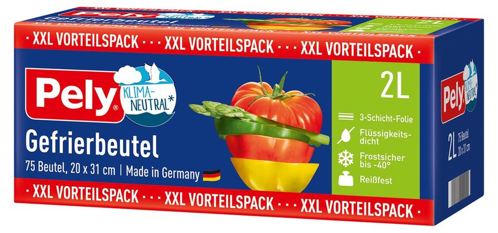 Pely sacchetti per congelatore 75 sacchetti 2 L XXL Immagine del prodotto 