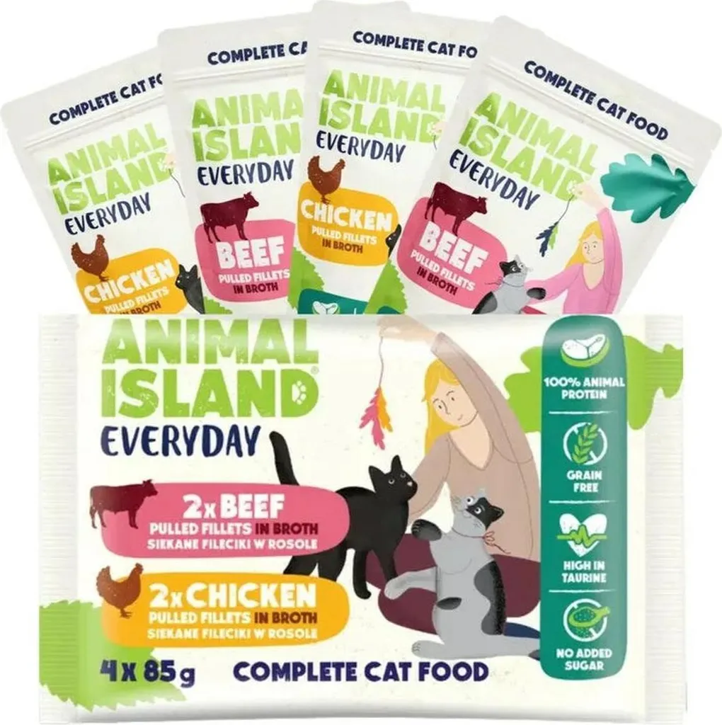 Pâtée pour chat Animal Island Everyday - Sachet fraîcheur poulet et bœuf