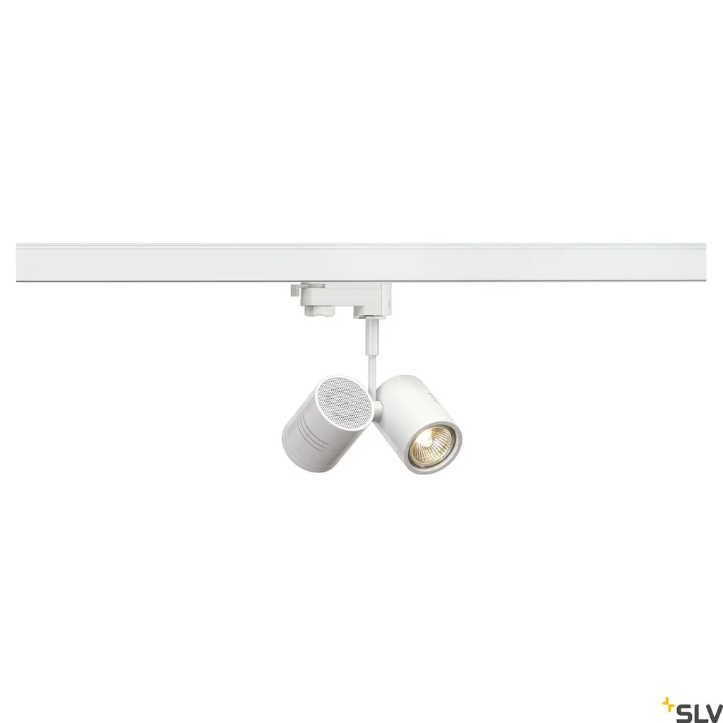 Luminaire Bima II SLV Blanc Mat 2 Lampes GU10 pour Rail Triphasé 100W