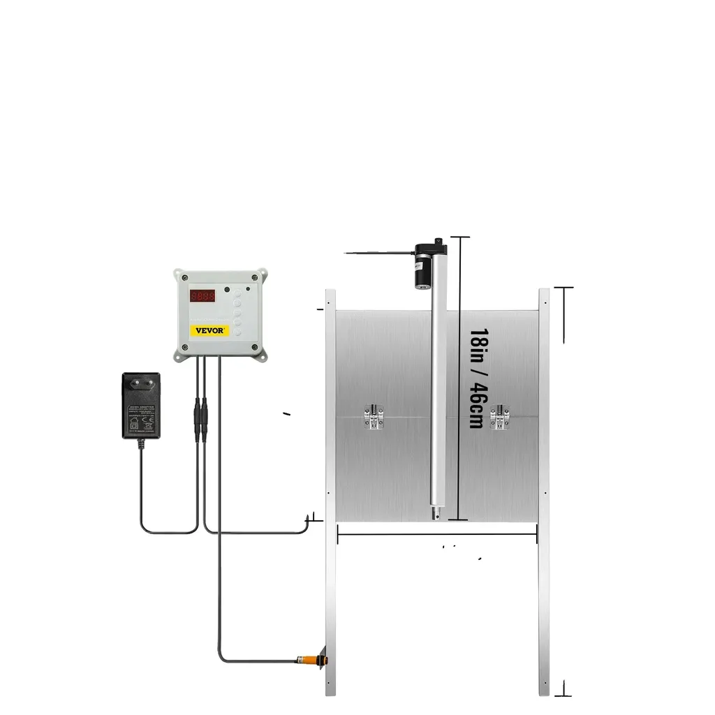 Porta Pollaio Automatica 11.8x11.8 | Installazione Facile | Timer & Luce