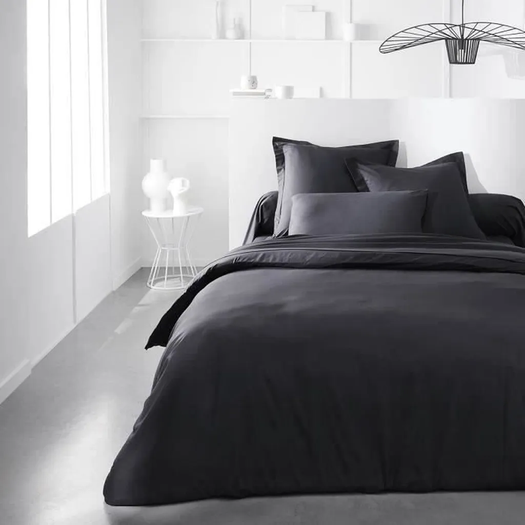 Housse de couette 220x240 cm pour lit 2 personnes en coton bicolore