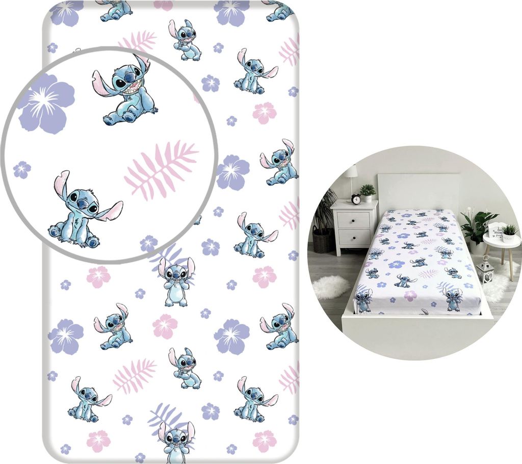 DISNEY Stitch dětské prostěradlo, bavlněné prostěradlo s Obrázek produktu 