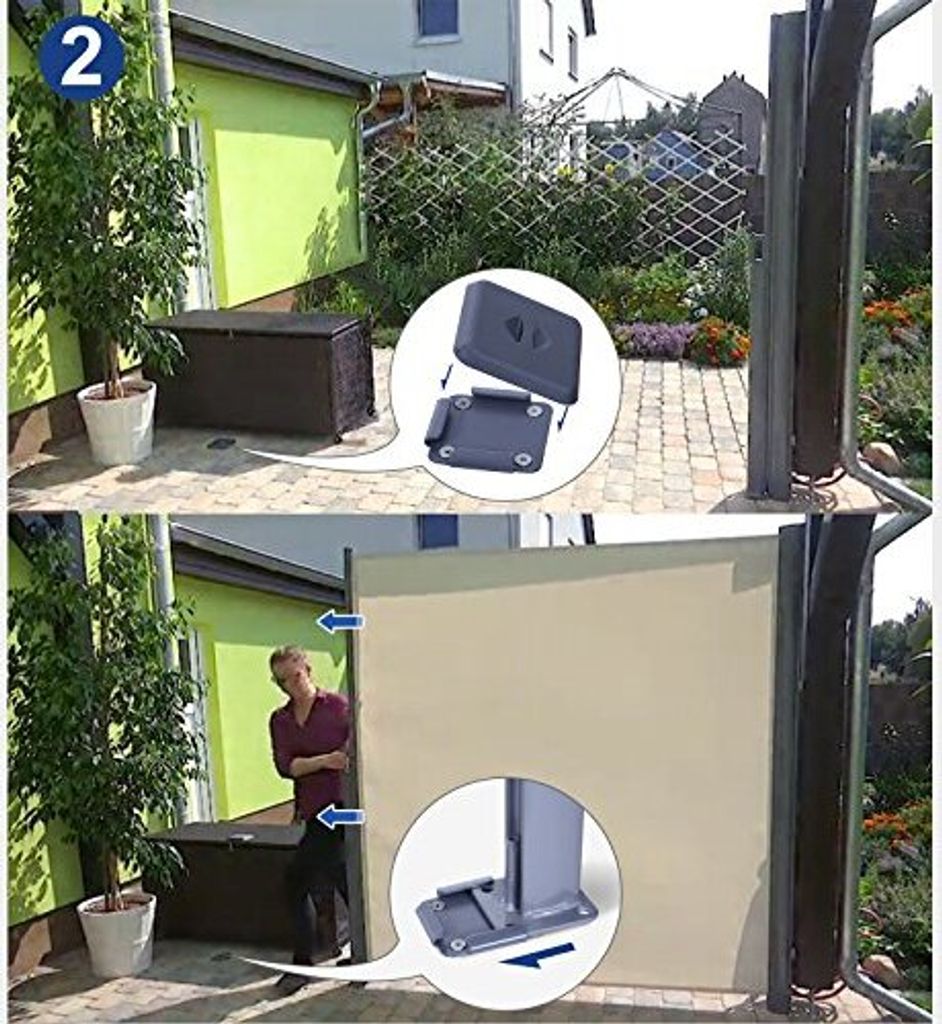 SONGMICS Bodenhalterung für Seitenmarkisen-Pfosten, Produktbild 3
