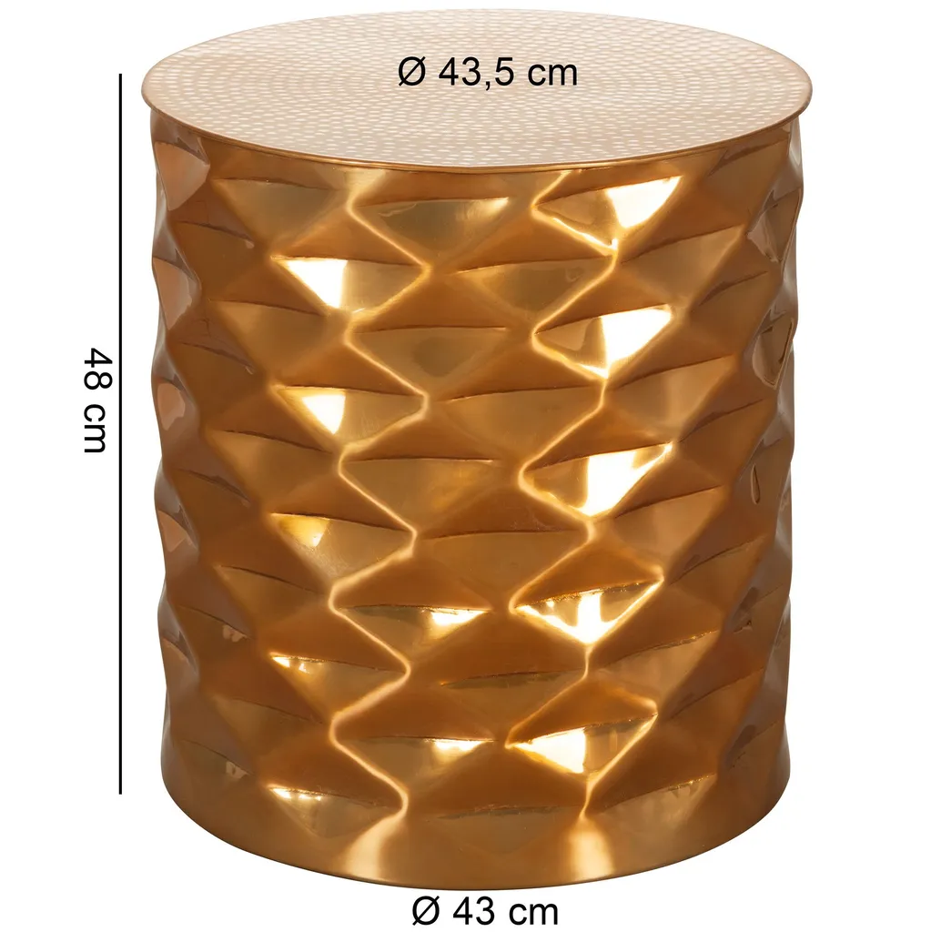 Table d'appoint GOPAL Idéale pour Salon et Balcon - Table Basse d'Angle - 3