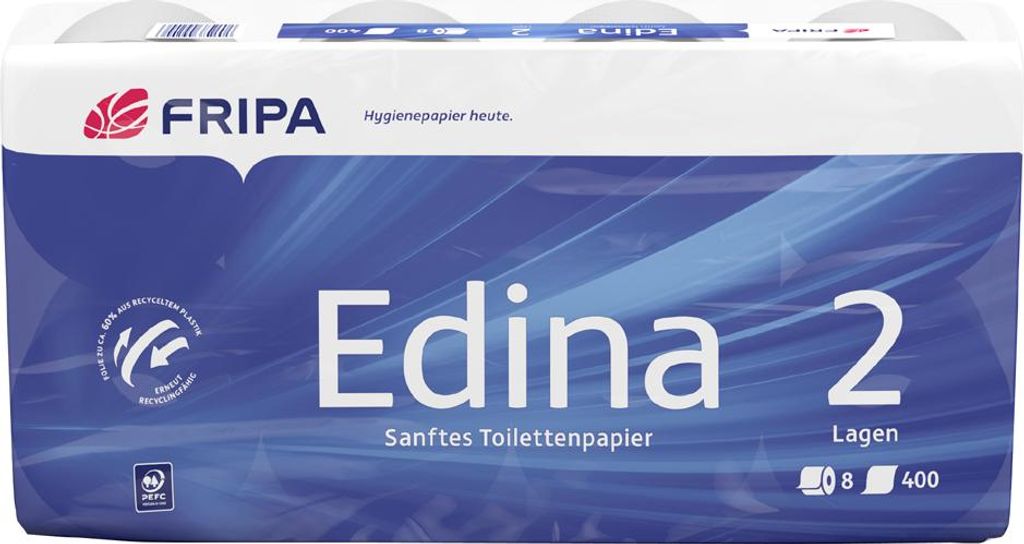 Fripa Toilettenpapier Edina 4-lagig hochweiß