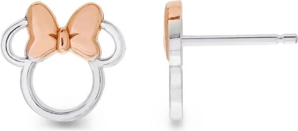 Boucles d'oreilles puces Mickey et Minnie Mouse en argent véritable