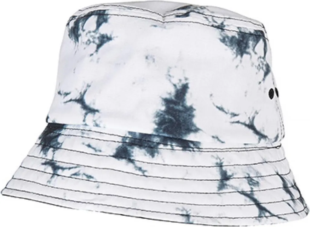 Bob Flexfit 5003BD en Coton Batik Dye Réversible Noir et Blanc Souple