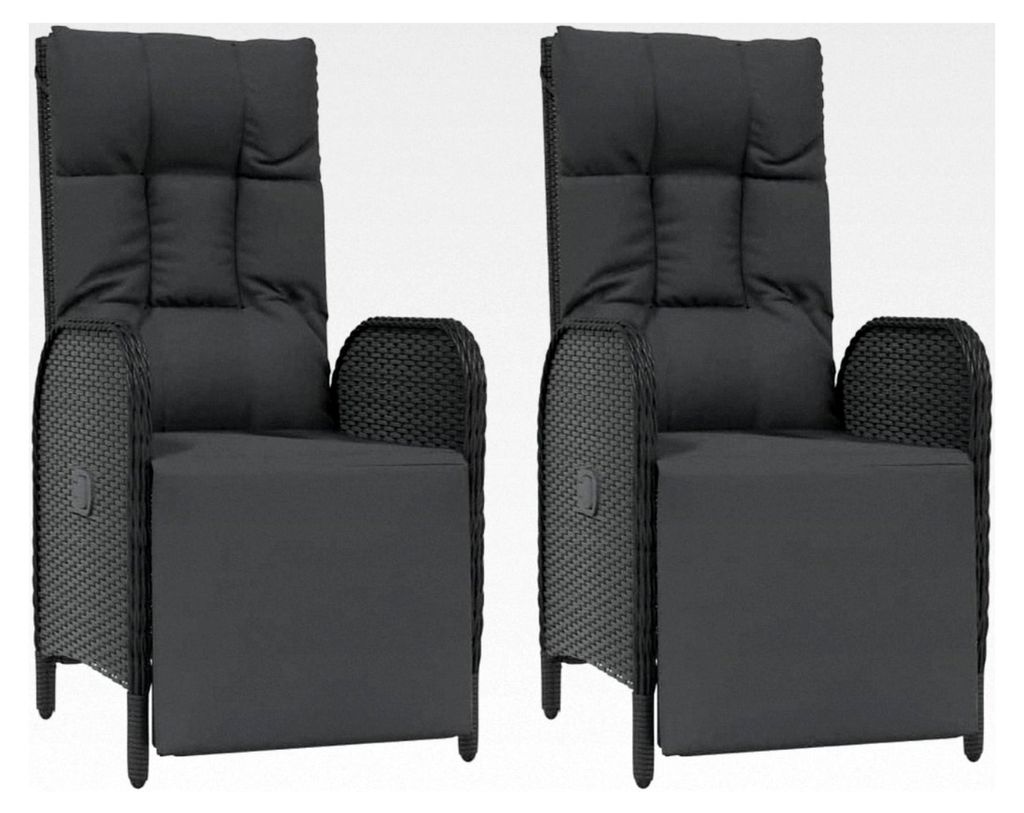 2X Garten Relaxsessel mit Kissen Verstellbar