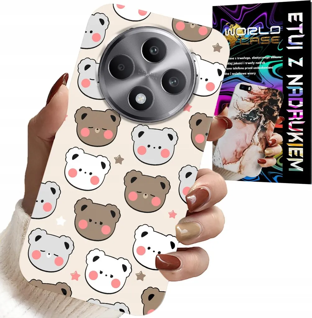 Set Cover Oppo Reno12 F 5G Orsetti + Vetro Temperato Protettivo