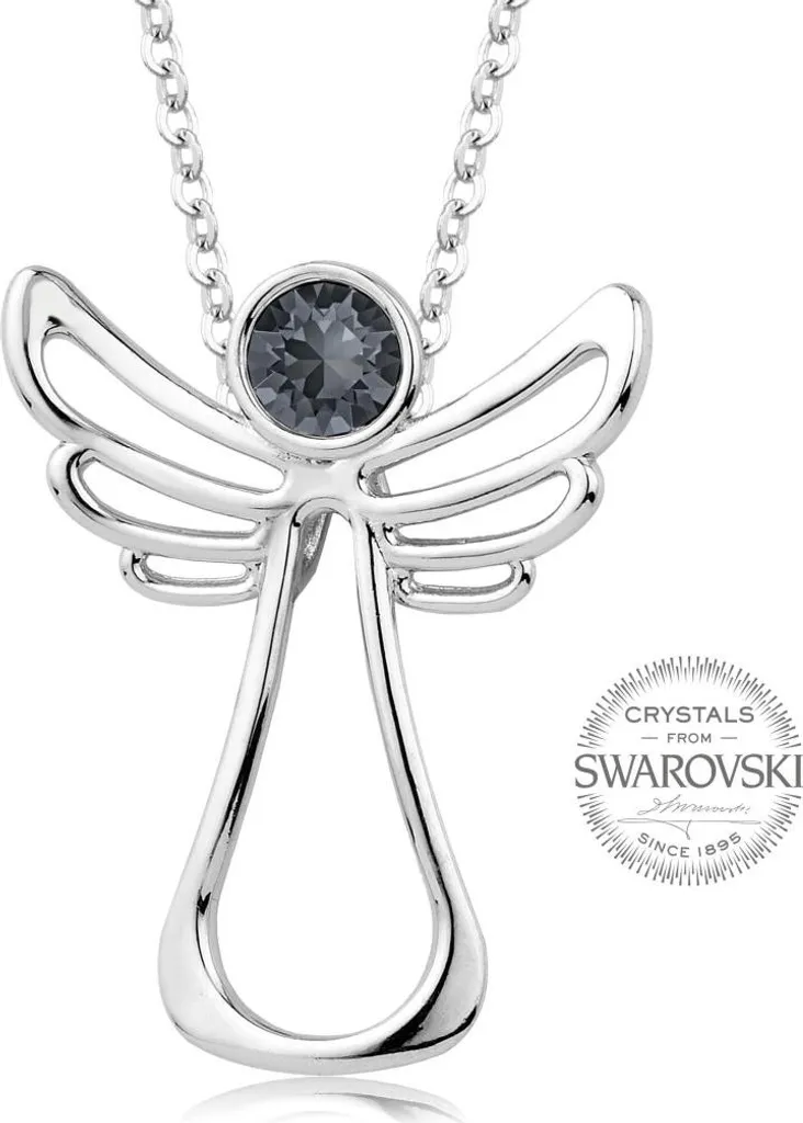 Collana Angelo Custode Cristallo Scuro - Il Tuo Nuovo Segno Distintivo