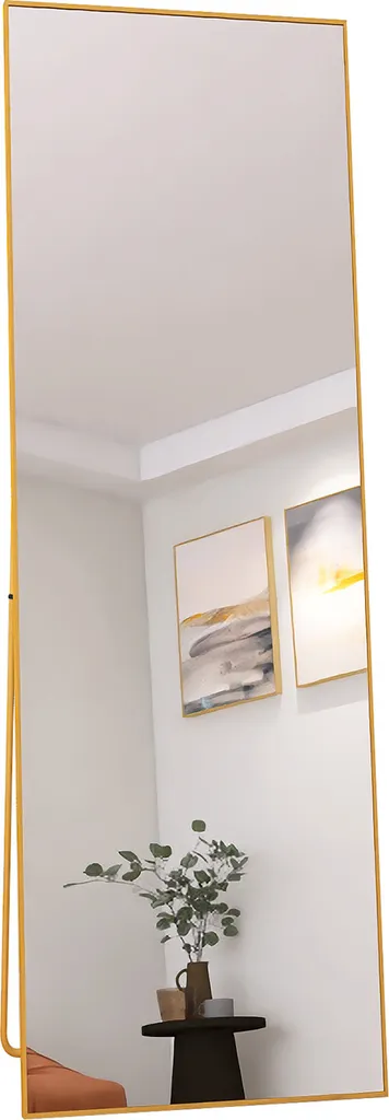 Specchio in Alluminio Oro 150x40 cm - Riflesso Nitido e Struttura Solid - 1