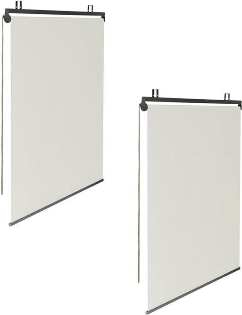 Pergolaventilatoren-Set aus Ecru-Leder, 2 Räder, 124 x 225 cm
