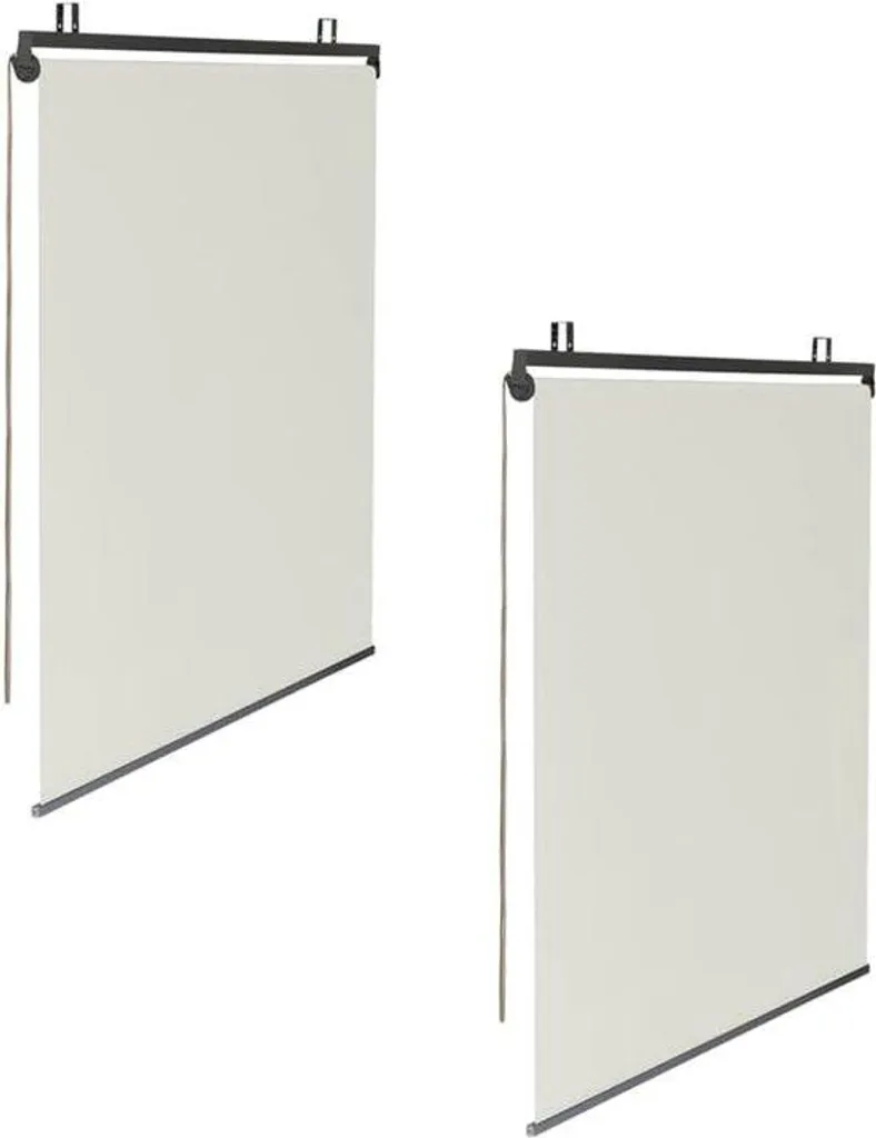 Store enrouleur extérieur écru 124x225 cm pour pergola et tonnelle de jardin