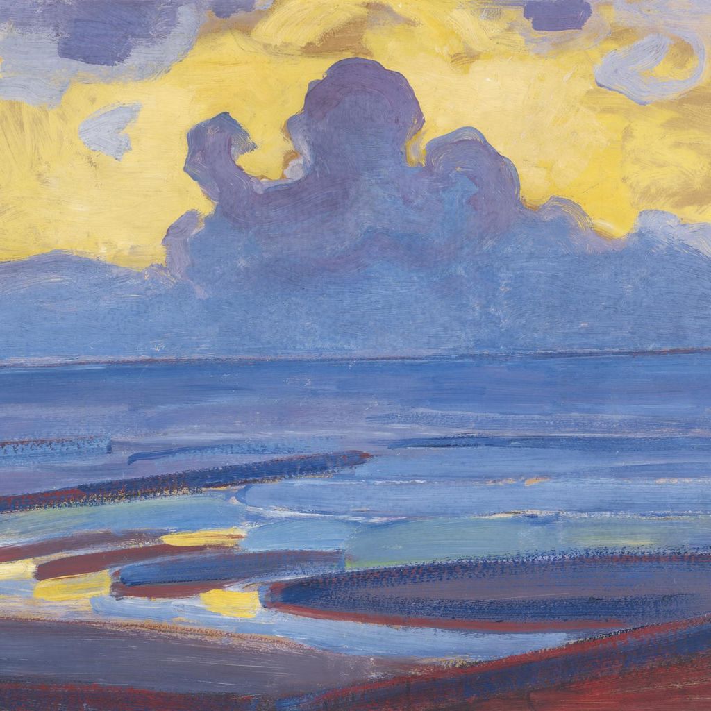 Plakat 60x60cm Am Meer, Piet Mondrian Vintage für das Wohnzimmer